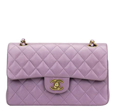 chanel purple iridescent flap bag|Chanel flap bag agneau.